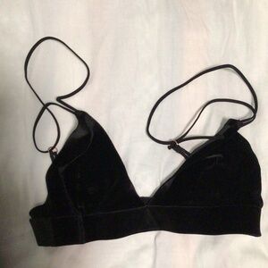 Strappy Velour Bra
